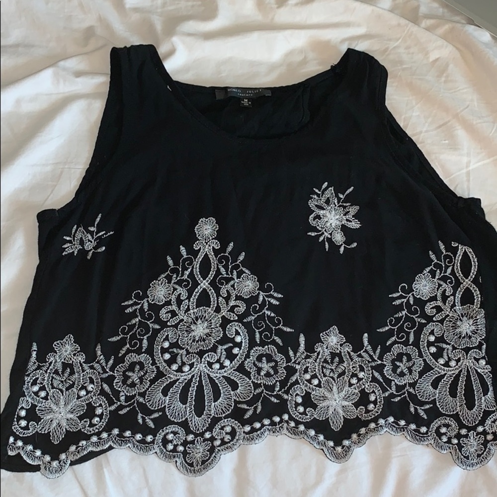 Black and white tank top